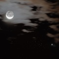 Moon, Jupiter and Beehive Cluster